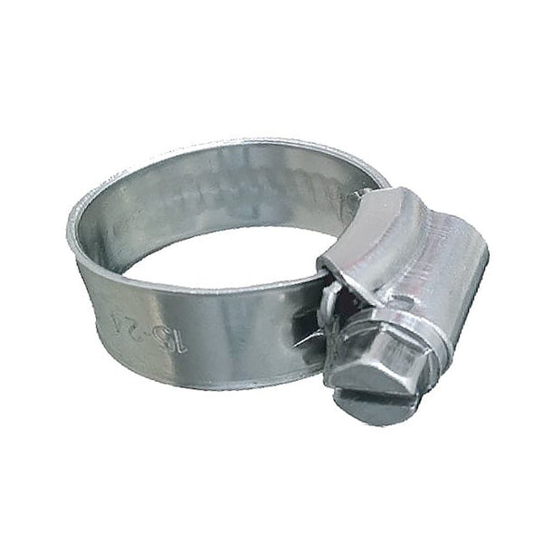 Trident Marine 316 SS Non-Perforated Worm Gear Hose Clamp - 3/8" Band - 11/32"-25/32" Clamping Range - 10-Pack - SAE Size 6 [705-0381] - Houseboatparts.com