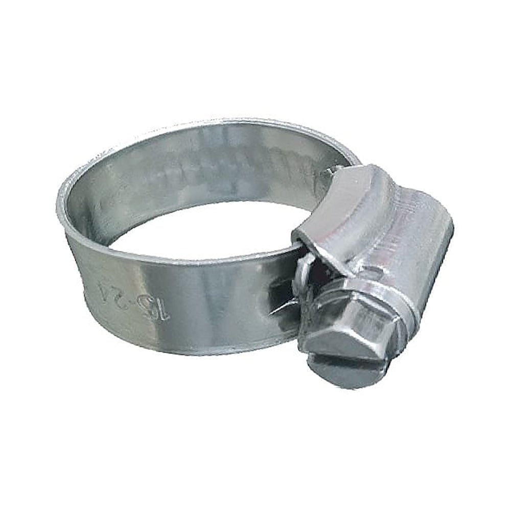 Trident Marine 316 SS Non-Perforated Worm Gear Hose Clamp - 3/8" Band - 7/16"21/32" Clamping Range - 10-Pack - SAE Size 4 [705-0561] - Houseboatparts.com