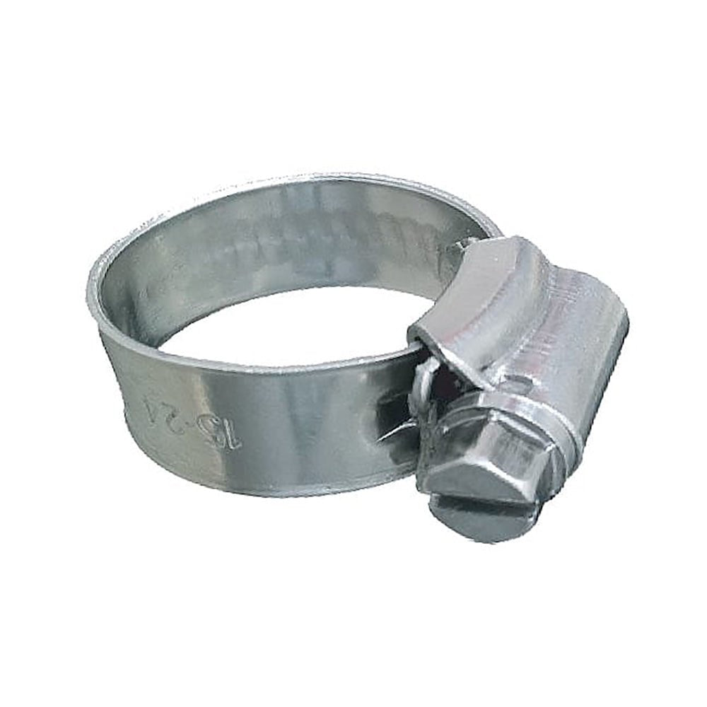 Trident Marine 316 SS Non-Perforated Worm Gear Hose Clamp - 3/8" Band - 5/8"15/16" Clamping Range - 10-Pack - SAE Size 8 [705-0121] - Houseboatparts.com