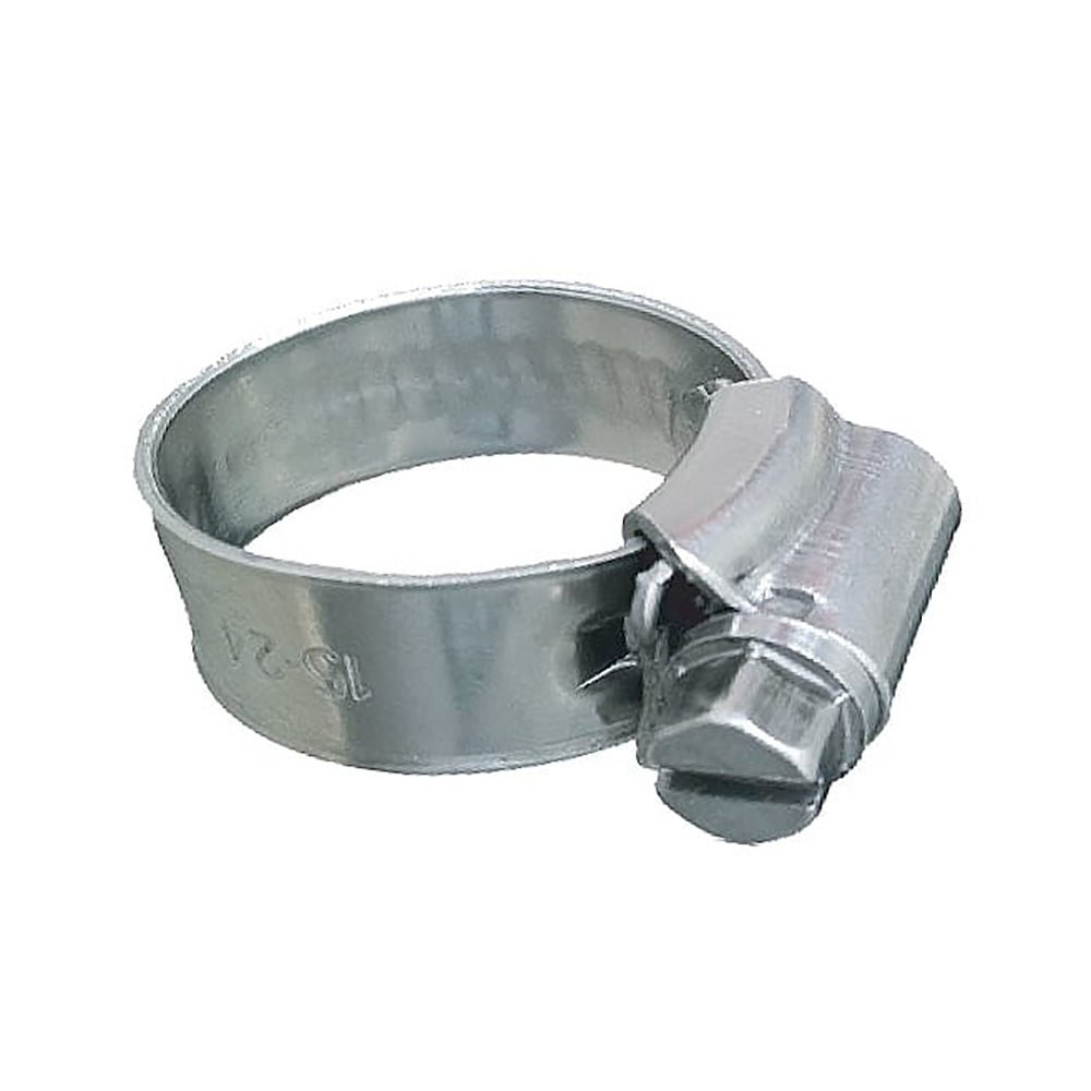 Trident Marine 316 SS Non-Perforated Worm Gear Hose Clamp - 3/8" Band - (3/4" 1-1/8") Clamping Range - 10-Pack - SAE Size 10 [705-0581] - Houseboatparts.com