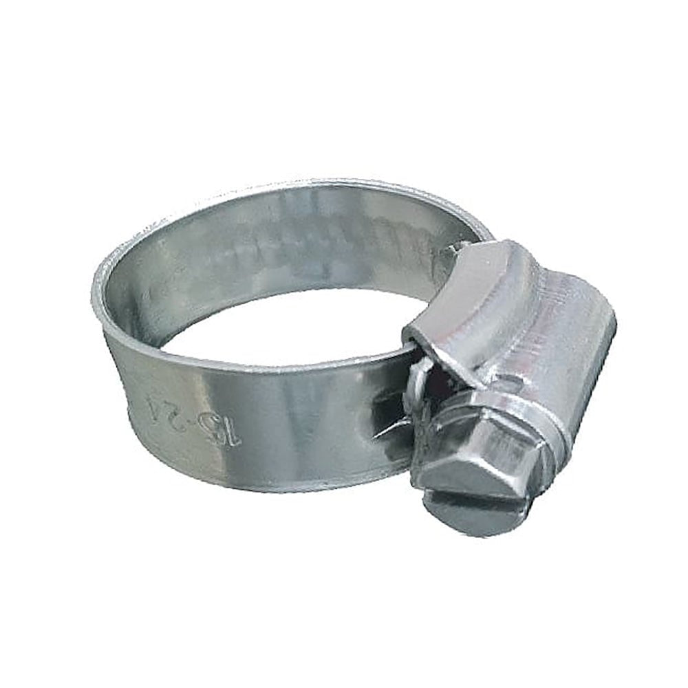 Trident Marine 316 SS Non-Perforated Worm Gear Hose Clamp - 3/8" Band - (1-1/16" 1-1/2") Clamping Range - 10-Pack - SAE Size 16 [705-1001] - Houseboatparts.com