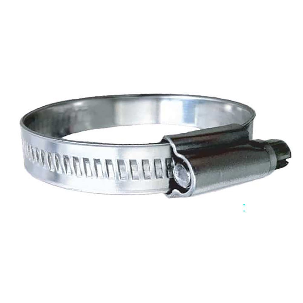 Trident Marine 316 SS Non-Perforated Worm Gear Hose Clamp - 3/8" Band - (1-1/2" - 2") Clamping Range - 10-Pack - SAE Size 24 [710-1381] - Houseboatparts.com