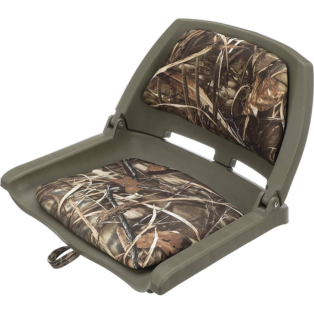 Attwood Swivl-Eze Padded Flip Seat - Camo [98391GNMX] - Houseboatparts.com