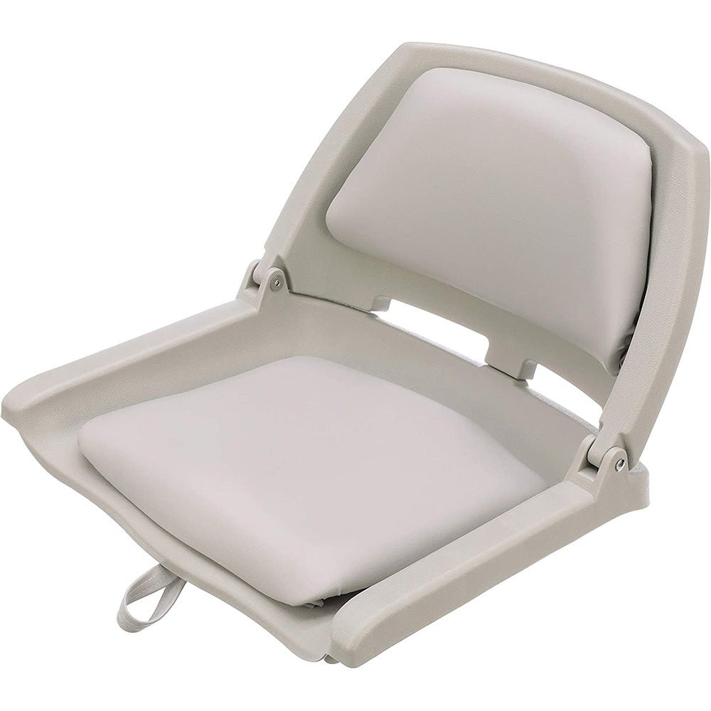 Attwood Swivl-Eze Padded Flip Seat - Grey [98391GY] - Houseboatparts.com