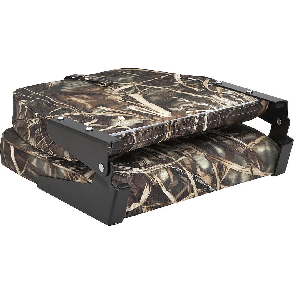 Attwood Swivl-Eze Low Back Padded Flip Seat - Camo [98395CAMO] - Houseboatparts.com