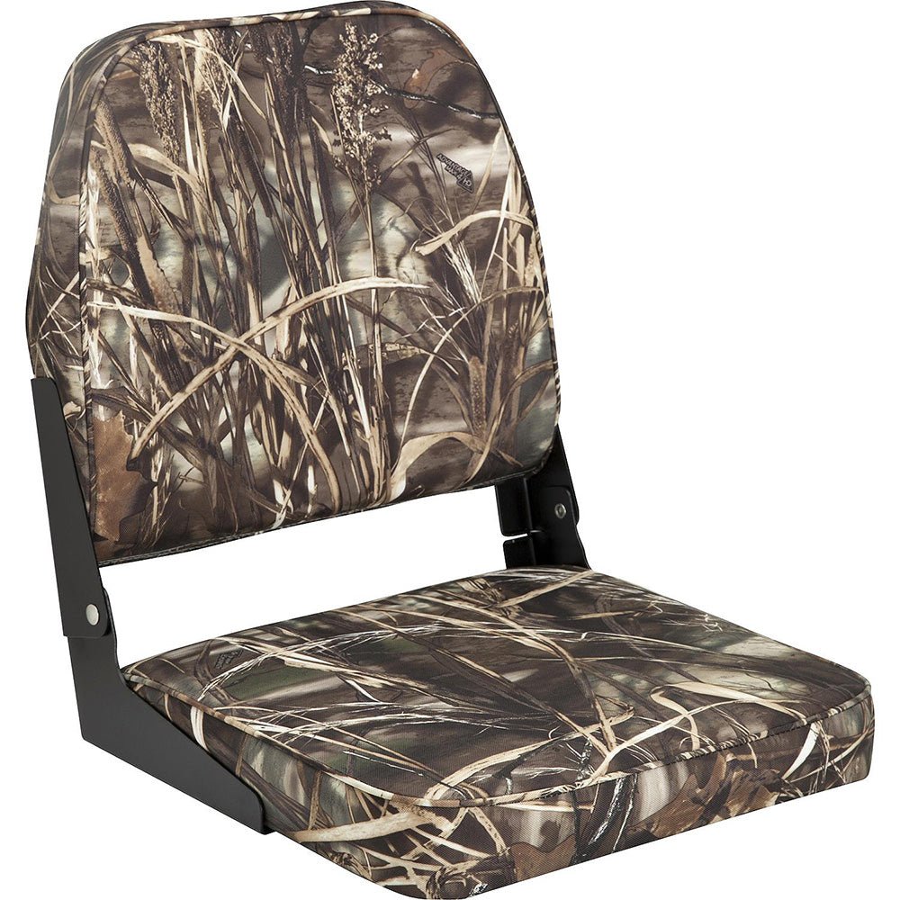 Attwood Swivl-Eze Low Back Padded Flip Seat - Camo [98395CAMO] - Houseboatparts.com