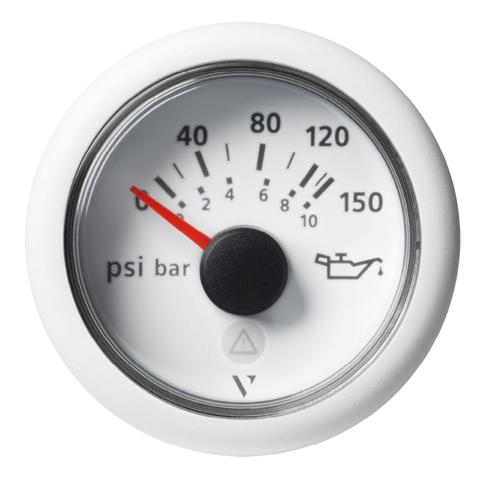Veratron 52mm (2 - 1/16") ViewLine Engine Oil Temperature Pressure Gauge - 150 PSI - White Dial Bezel [A2C59514202] - Houseboatparts.com