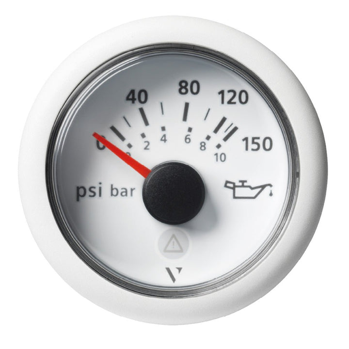 Veratron 52mm (2 - 1/16") ViewLine Engine Oil Temperature Pressure Gauge - 150 PSI - White Dial Bezel [A2C59514202] - Houseboatparts.com