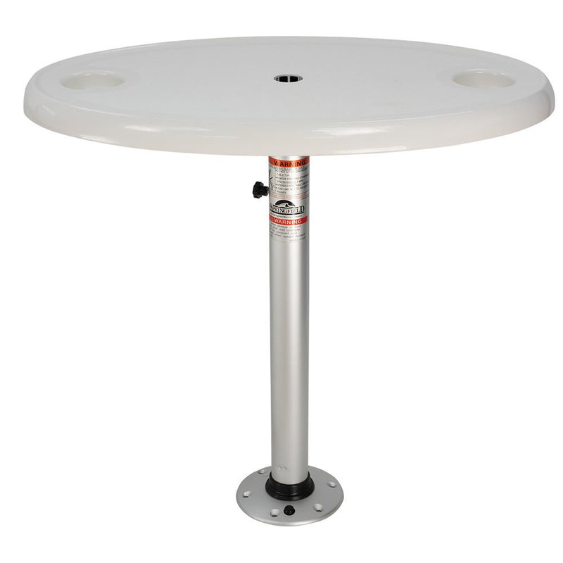 Springfield White Oval Table Package - 18" x 30" Threadlock [1690106] - Houseboatparts.com