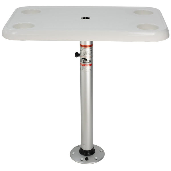 Springfield 16" x 28" Rectangle Table Package - White Thread-Lock [1690107] - Houseboatparts.com
