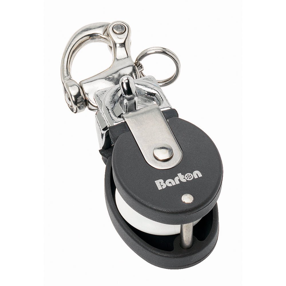 Barton Marine Size 2 Snatch Block w/Stainless Snap Shackle - 35mm Sheave [90301] - Houseboatparts.com