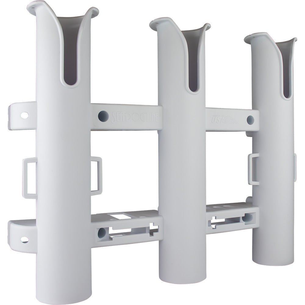 Sea-Dog Triple Threat Three Pole Rod Holder - White [325032-1] - Houseboatparts.com