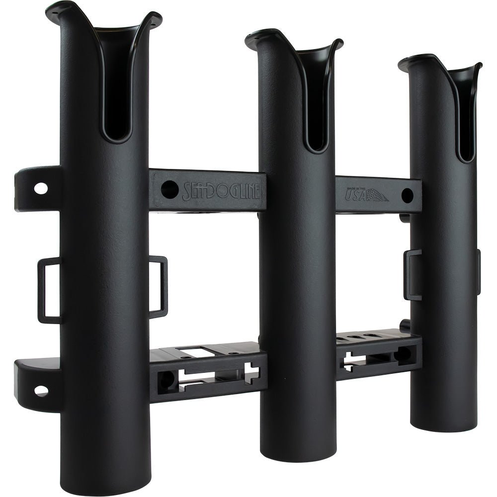 Sea-Dog Triple Threat Three Pole Rod Holder - Black [325033-1] - Houseboatparts.com