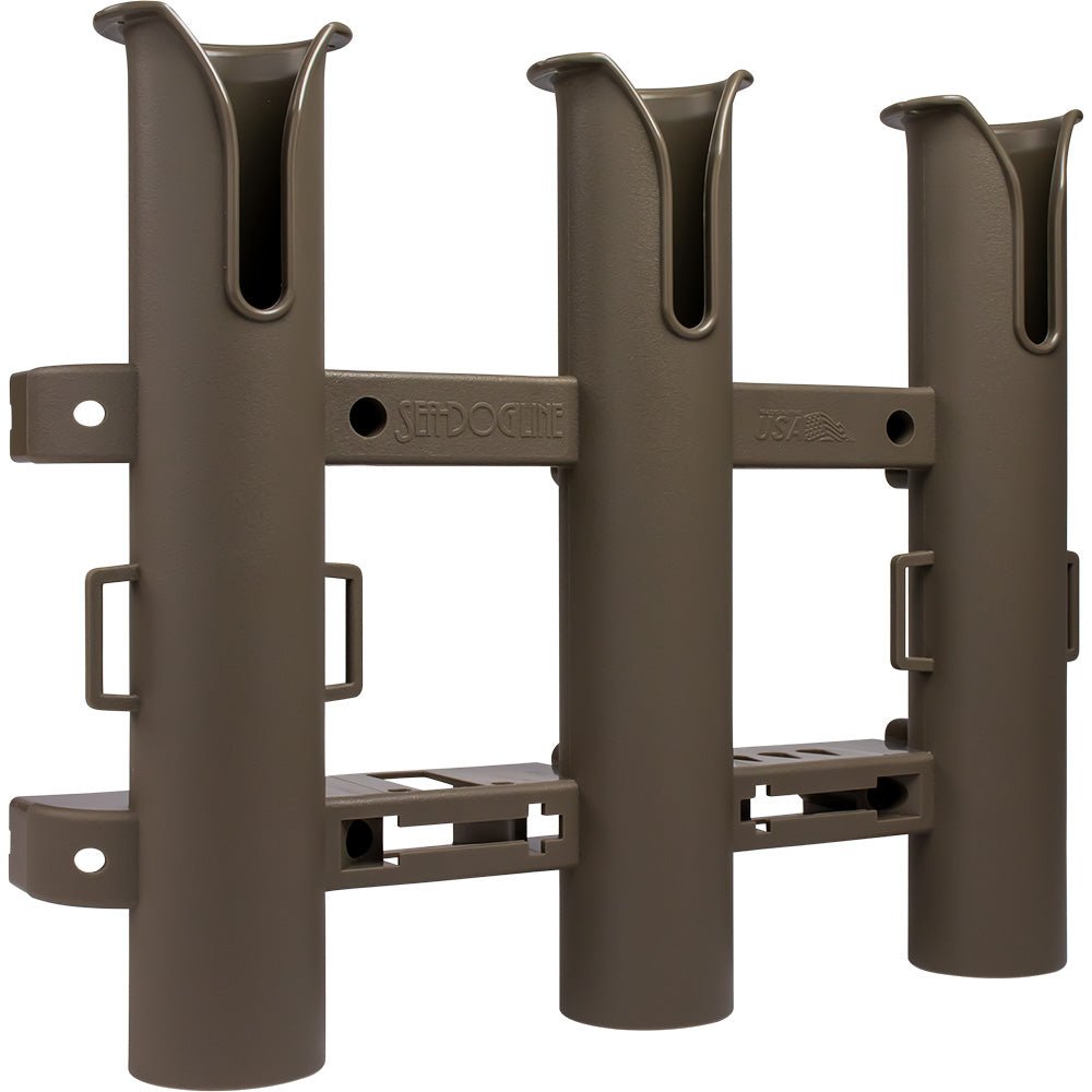 Sea-Dog Triple Threat Three Pole Rod Holder - Flat Dark Earth [325034-1] - Houseboatparts.com