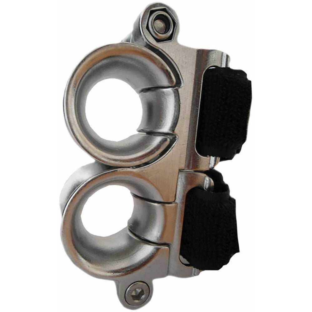Wichard Double Fairlead - 25mm Diameter Stanchion w/Webbing - Velcro Stipe [20220] - Houseboatparts.com
