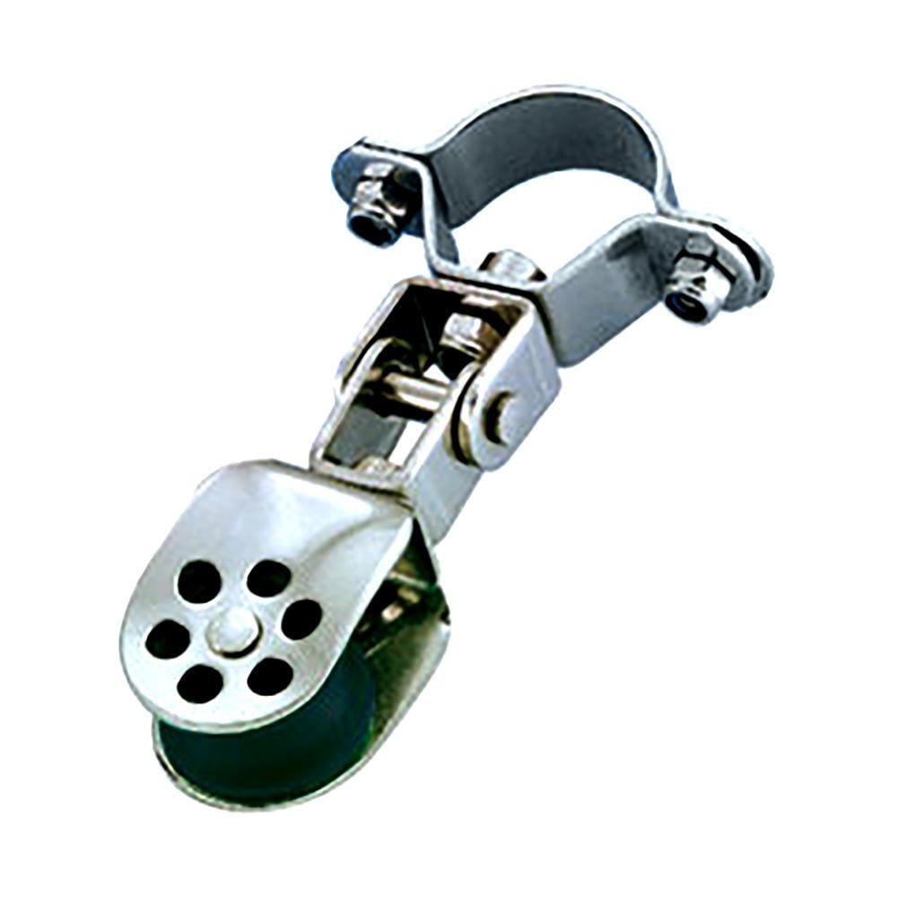 Wichard Stainless Steel Single Block - 25mm Sheave Diameter f/25mm Stanchion Pivoting [30125] - Houseboatparts.com