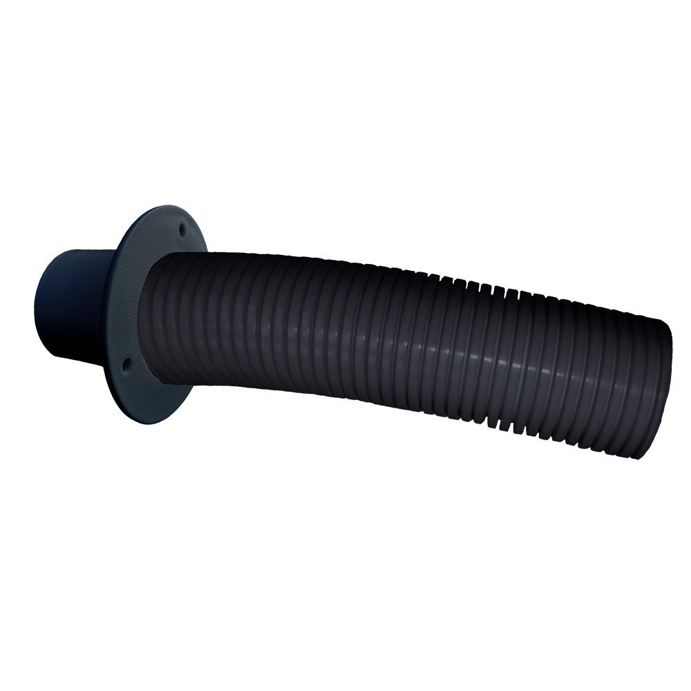 Trident Marine 10 Black Stern Flex Hose w/Transom Flange [TFK-10] - Houseboatparts.com