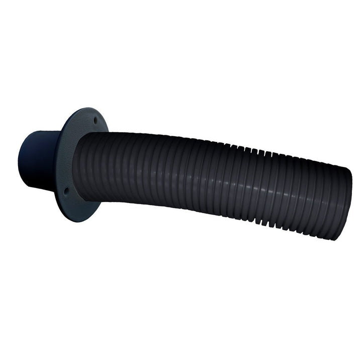 Trident Marine 10 Black Stern Flex Hose w/Transom Flange [TFK-10] - Houseboatparts.com