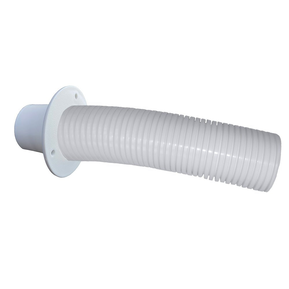 Trident Marine 10 White Stern Flex Hose w/Transom Flange [TFK-10W] - Houseboatparts.com