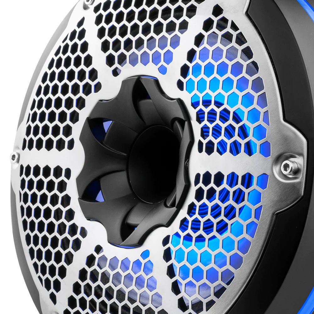 DS18 HYDRO 10" Neodymium Marine Towers w/Built-In Passive Radiator, 1" Driver RGB LED Lights - 900W - Black [NXL-X10TPNEO/BK] - Houseboatparts.com
