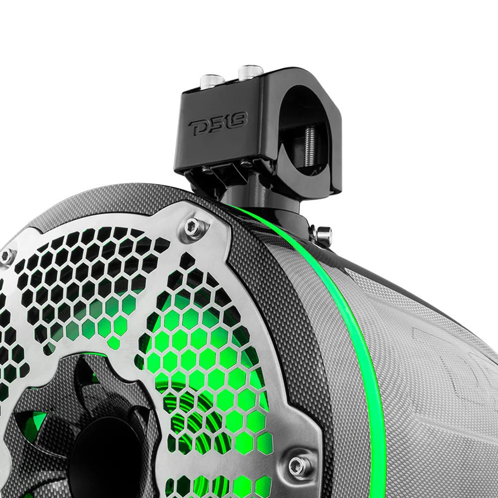 DS18 HYDRO 10" Neodymium Marine Towers w/Built-In Passive Radiator, 1" Driver RGB LED Light - 900W - Black [CF-X10TPNEO] - Houseboatparts.com