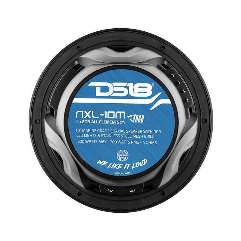 DS18 HYDRO 10" 2-Way Speakers w/Bullet Tweeter Integrated RGB LED Lights - Black [NXL-10M/BK] - Houseboatparts.com