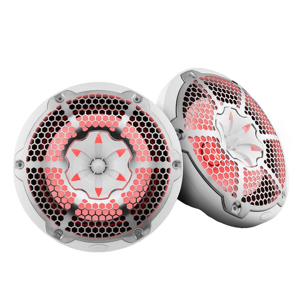 DS18 HYDRO 10" 2-Way Speakers w/Bullet Tweeter Integrated RGB LED Lights - White [NXL-10M/WH] - Houseboatparts.com