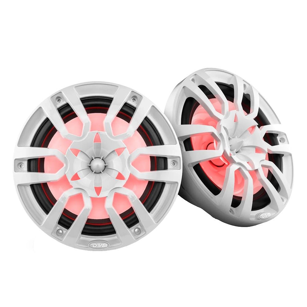 DS18 HYDRO 10" 2-Way Marine Speakers w/Bullet Tweeters Integrated RGB LED Lights - White [NXL-10/WH] - Houseboatparts.com