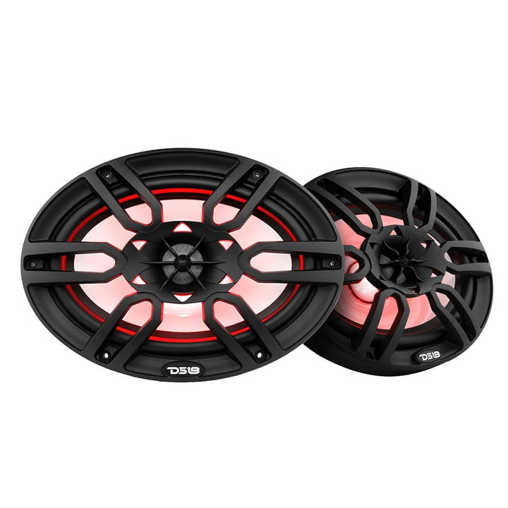 DS18 HYDRO 6 x 9" 2-Way Marine Speakers w/Integrated RGB LED Lights - 375W - Black [NXL-69/BK] - Houseboatparts.com