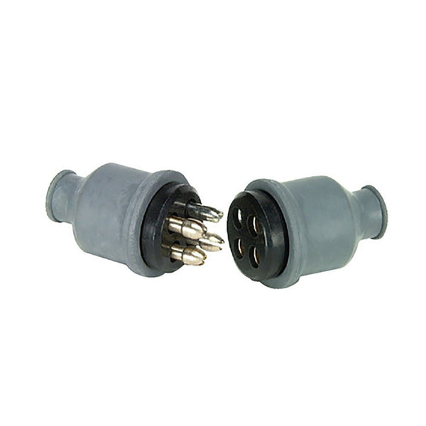 Cole Hersee 4 Pole Plug Socket Connector w/Rubber Cap [M-115-BP] - Houseboatparts.com