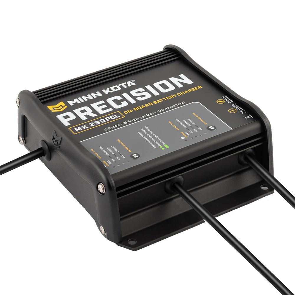Minn Kota On - Board Precision Charger MK - 230 PCL 2 Bank x 15 AMP LI Optimized Charger [1832304] - Houseboatparts.com