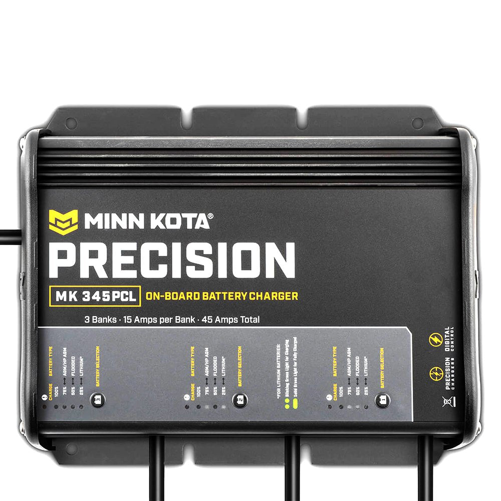 Minn Kota On - Board Precision Charger MK - 345 PCL 3 Bank x 15 AMP LI Optimized Charger [1833454] - Houseboatparts.com