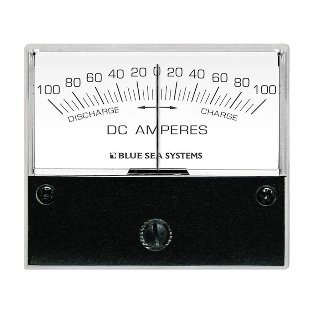 Blue Sea 8253 DC Zero Center Analog Ammeter - 2-3/4" Face, 100-0-100 Amperes DC [8253] - Houseboatparts.com