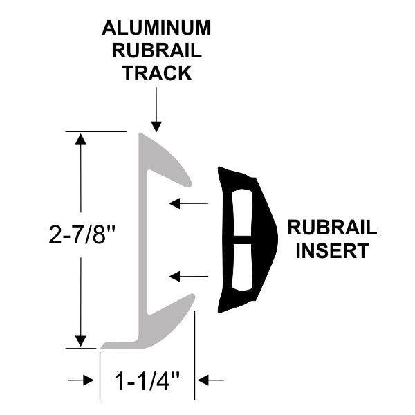 Aluminum Rub Rail (Large) - Houseboatparts.com