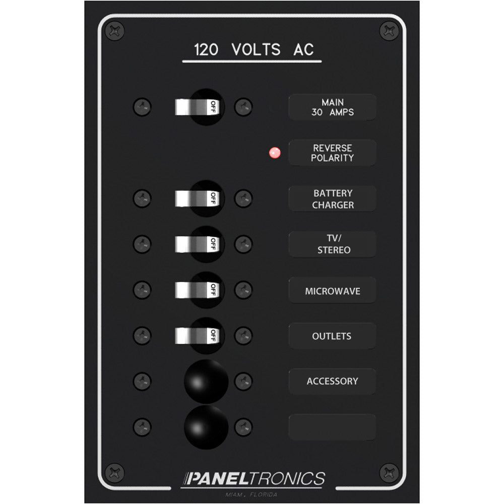 Paneltronics Standard AC 6 Position Breaker Panel & Main [9982305B] - Houseboatparts.com