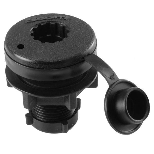 Scotty Compact Threaded Round Deck Mount [444-BK] - Houseboatparts.com