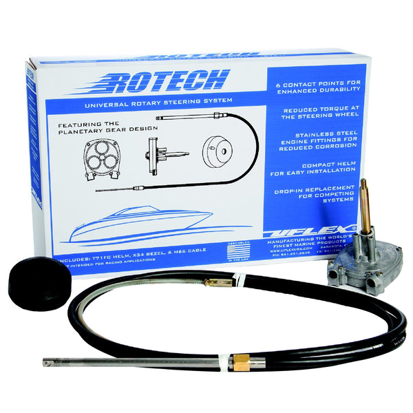 UFlex Rotech 20' Rotary Steering Package - Cable, Bezel, Helm [ROTECH20FC] - Houseboatparts.com