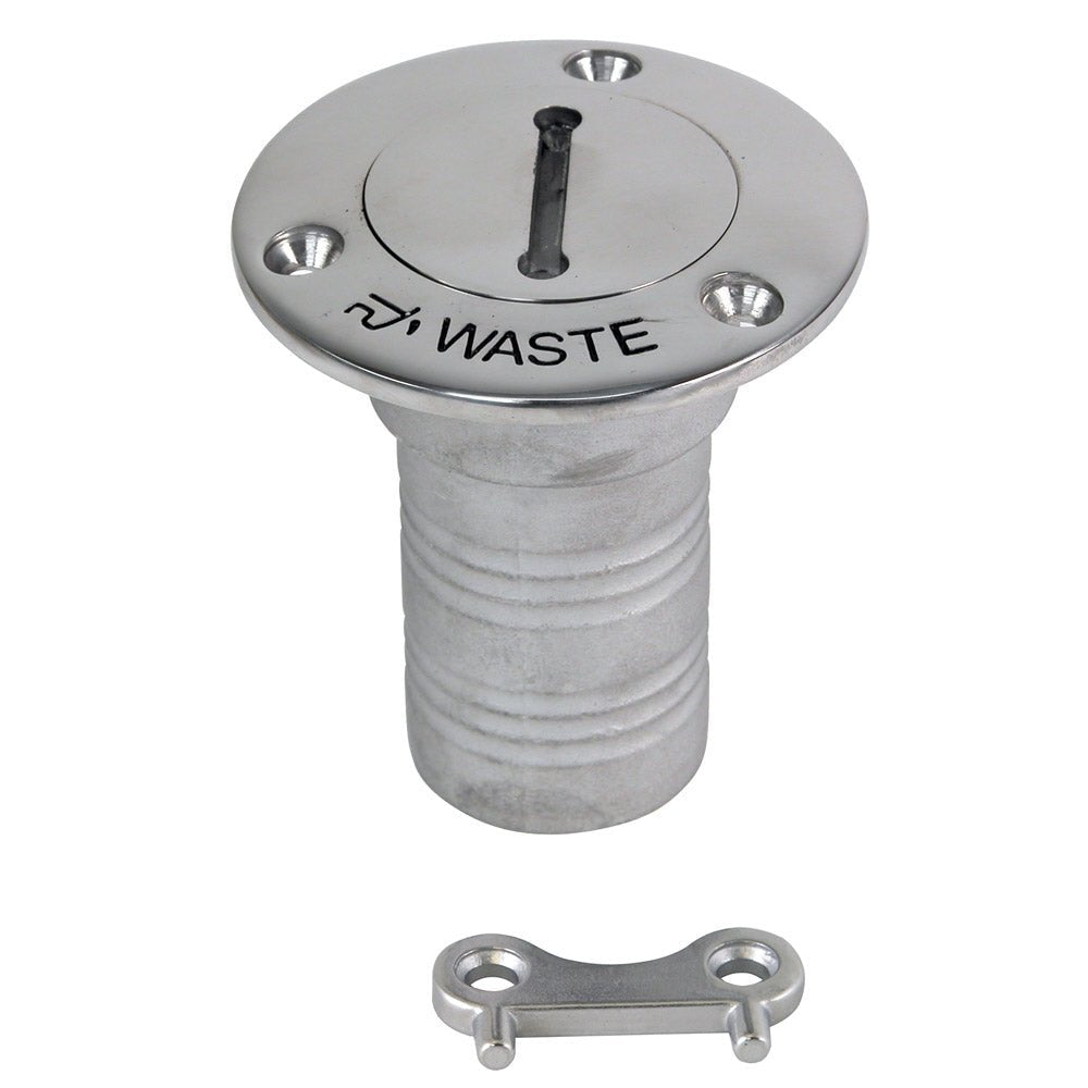 Whitecap Hose Deck Fill - 1 - 1/2" Hose Waste [6126C] - Houseboatparts.com