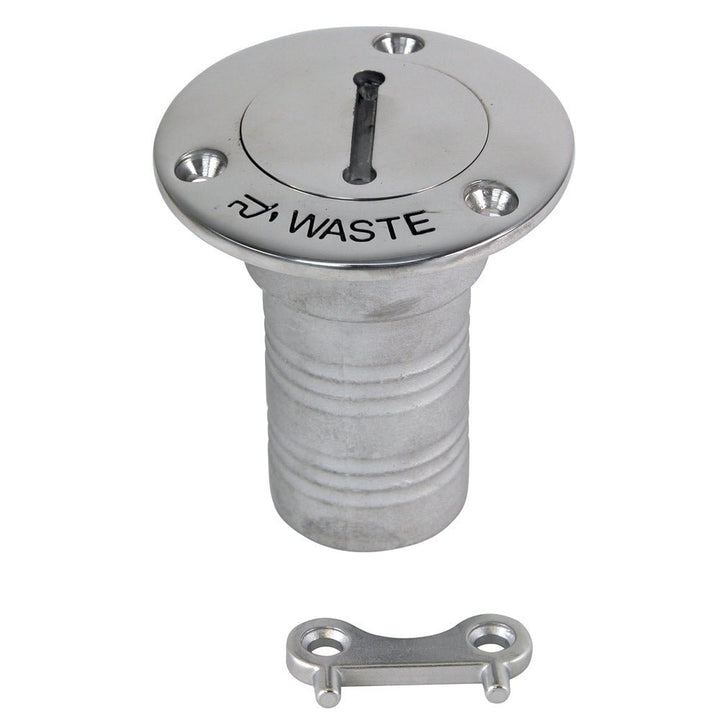 Whitecap Hose Deck Fill - 1 - 1/2" Hose Waste [6126C] - Houseboatparts.com