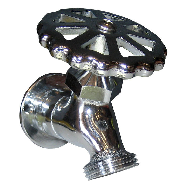 Whitecap C.P. Brass Sillcock 1 - 5/8" Base 3 - 3/16 Depth [P - 2452C] - Houseboatparts.com