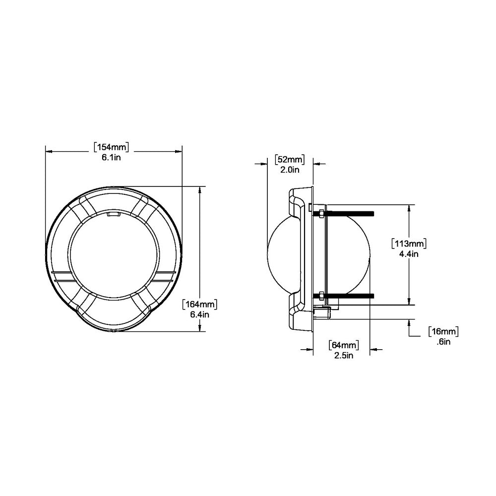 Ritchie SS-PR2 SuperSport Compass - Dash Mount - Black [SS-PR2] - Houseboatparts.com