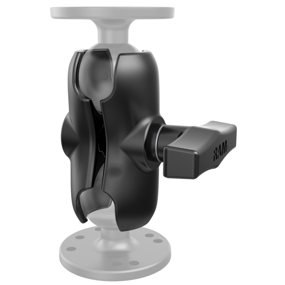 RAM Mount Short Double Socket Arm f/1.5" Ball [RAM-201U-B] - Houseboatparts.com