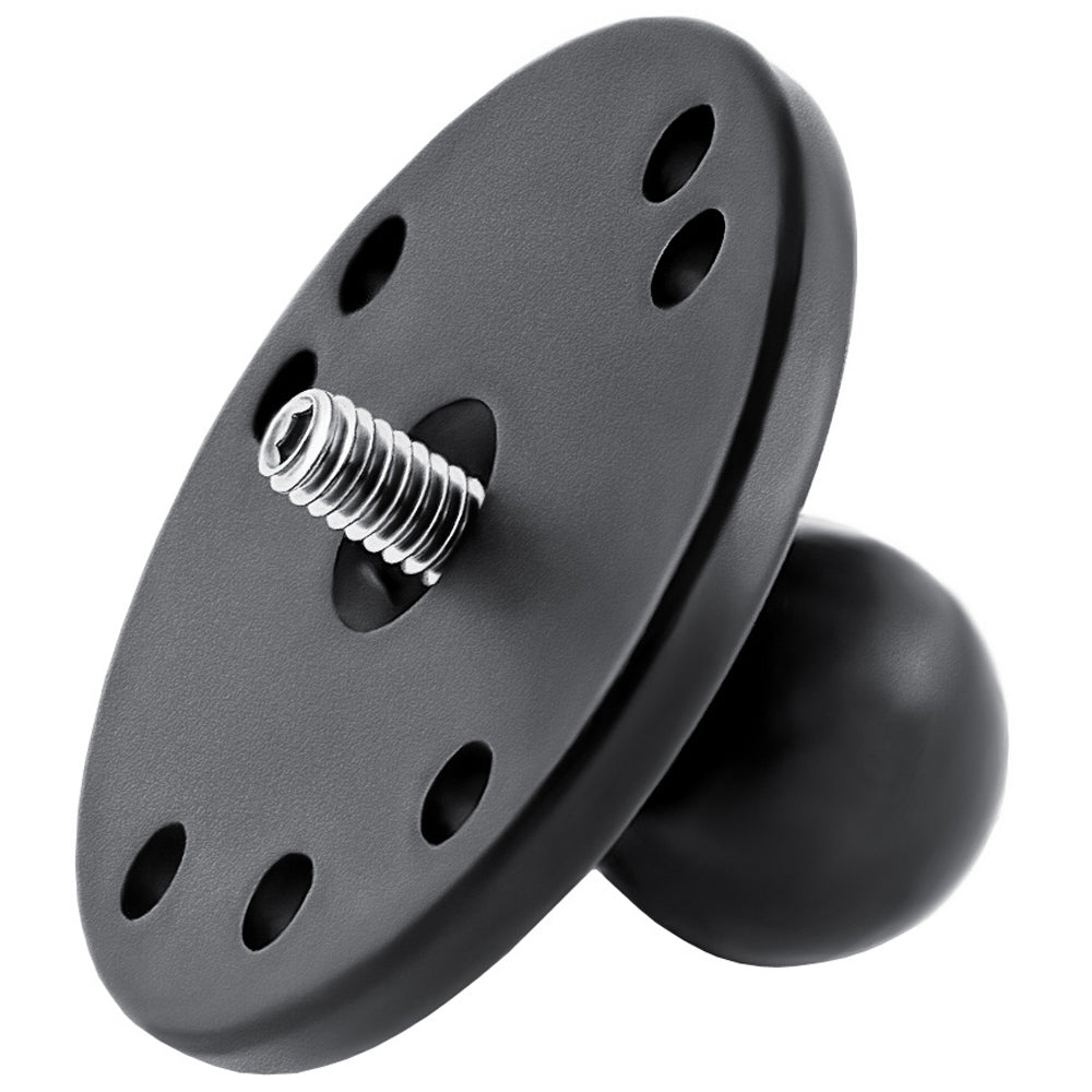 RAM Mount 2.5" Round Base w/1" Ball and 1/4"-20 Threaded Male Post [RAM-B-202AU] - Houseboatparts.com