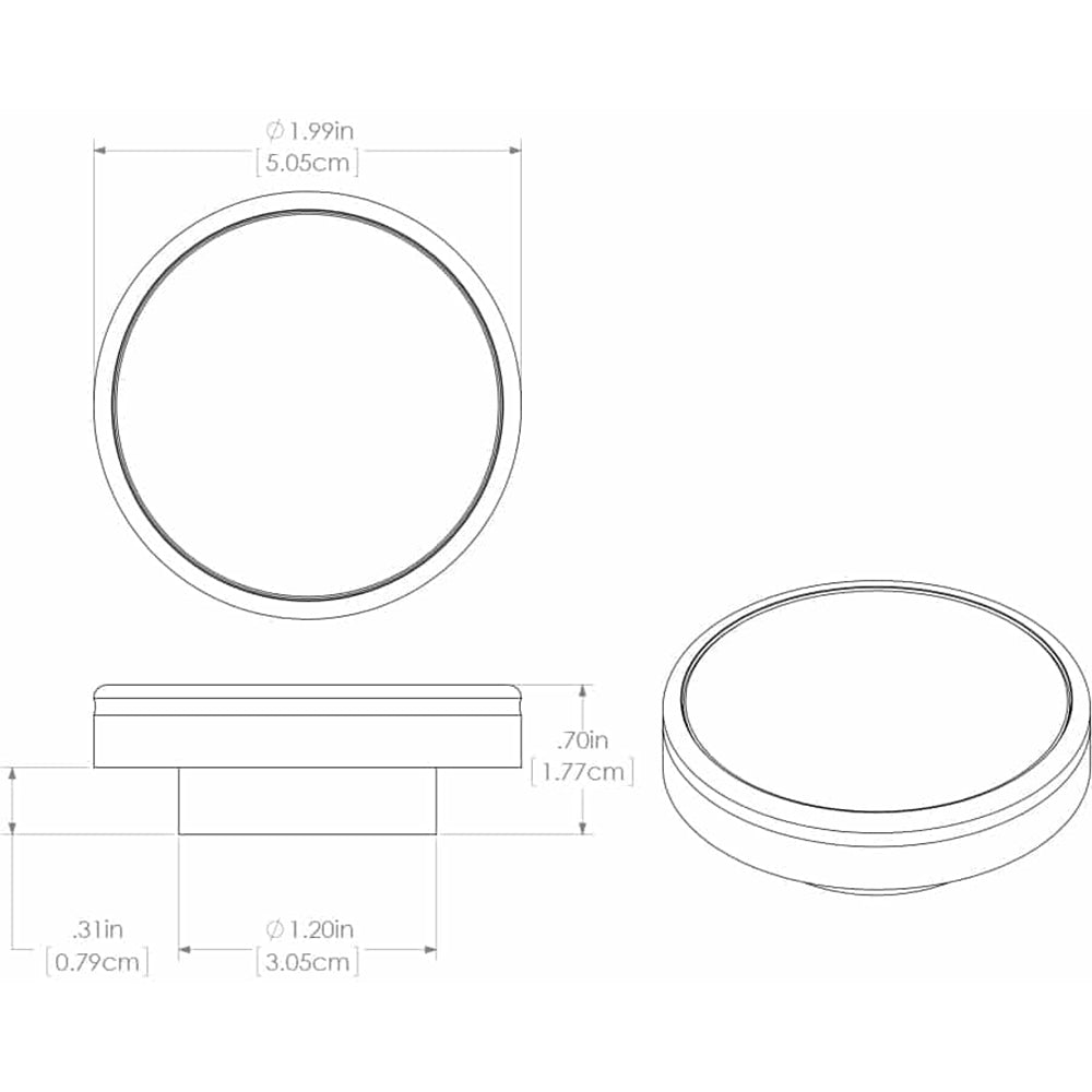 Lumitec Halo - Flush Mount Down Light - Brushed Finish - 4-Color White/Blue/Red/Purple Non-Dimming [112800] - Houseboatparts.com