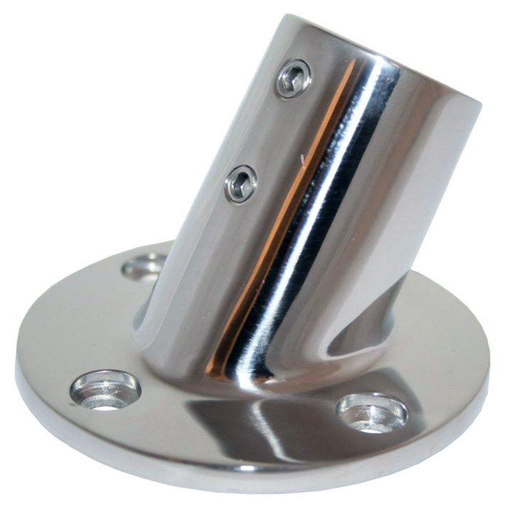 Whitecap " O.D. 60 Degree Round Base SS Rail Fitting [6040C] - Houseboatparts.com