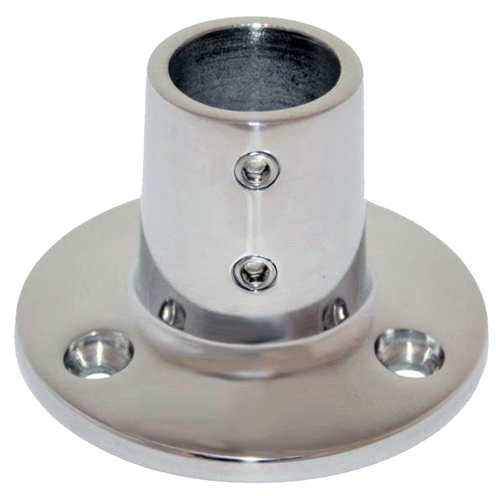 Whitecap " O.D. 90 Degree Round Base SS Rail Fitting [6039C] - Houseboatparts.com