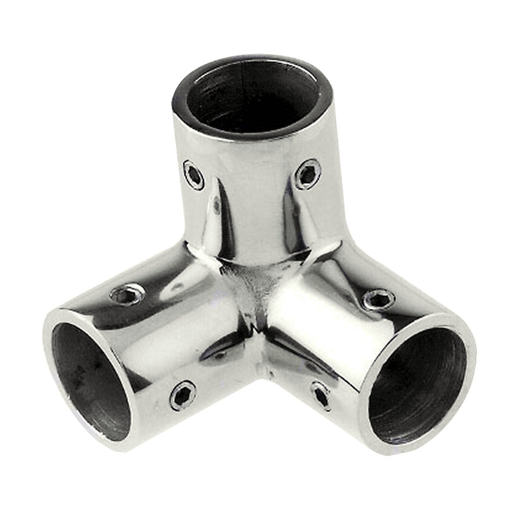 Whitecap " O.D. SS 3-Way Corner Fitting [6046C] - Houseboatparts.com