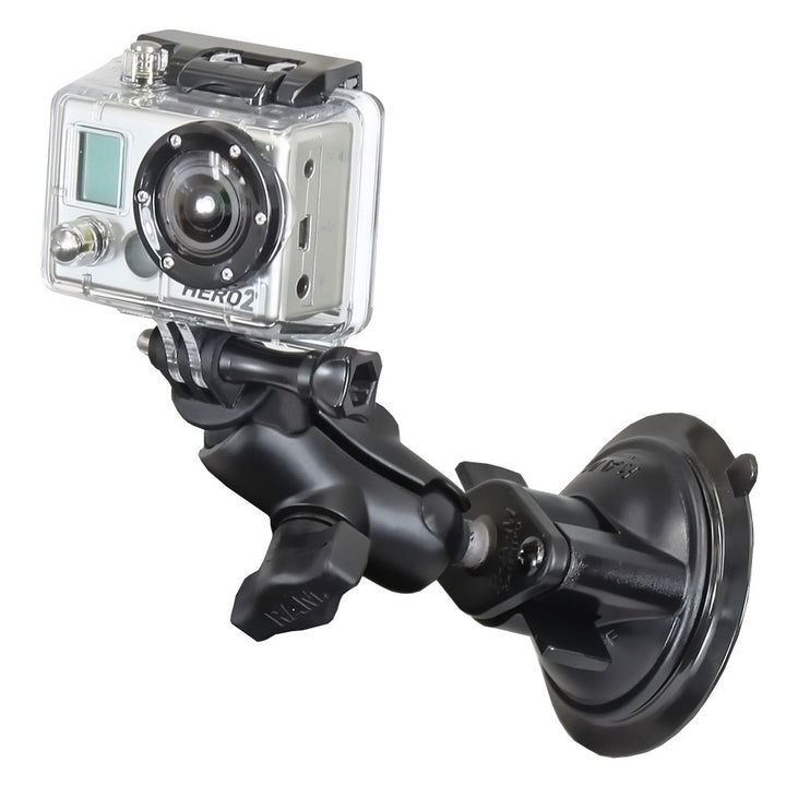 RAM Mount GoPro Hero Short Arm Suction Cup Mount [RAM-B-166-A-GOP1U] - Houseboatparts.com