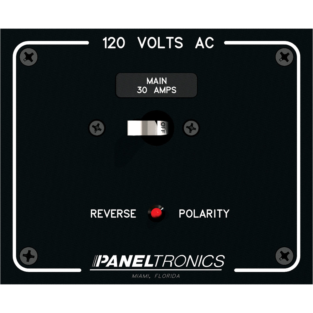 Paneltronics Standard Panel AC Main Double Pole w/30Amp CB & Reverse Polarity Indicator [9982316B] - Houseboatparts.com