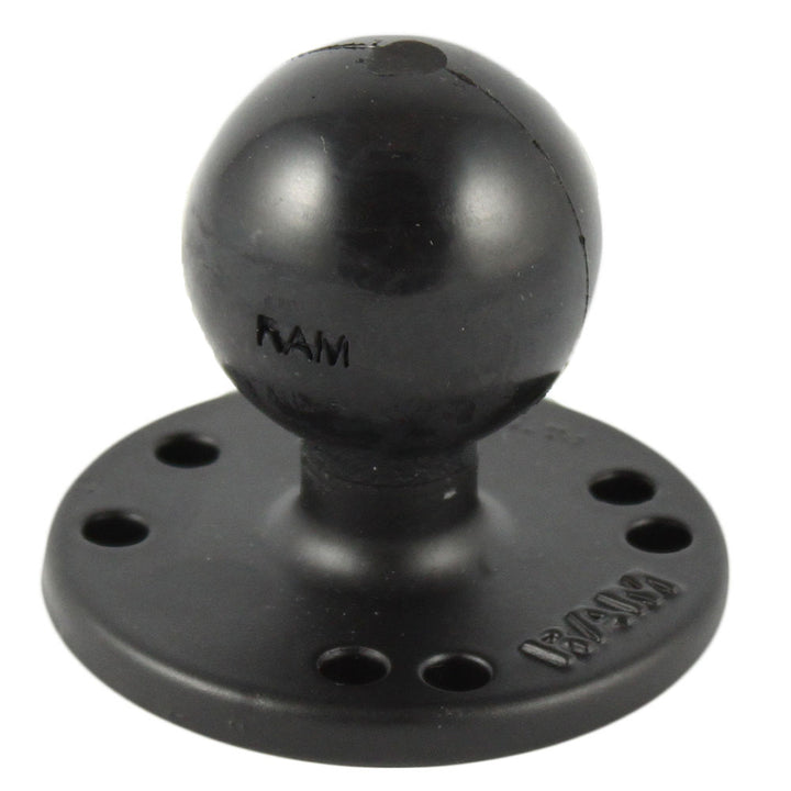 RAM Mount 2.5" Round Base w/0.31-18 Female Thread & 1.5" Ball - AMPs Pattern [RAM-202U-MT1] - Houseboatparts.com